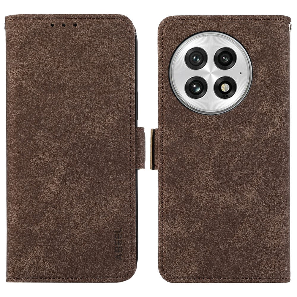 ABEEL For OnePlus 13 Case PU Leather Folio Stand View RFID Blocking Phone Cover