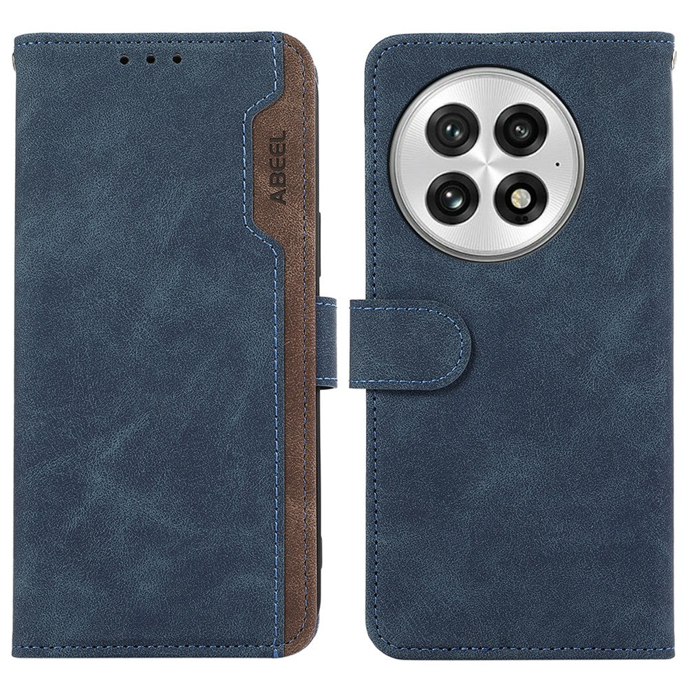 ABEEL For OnePlus 13 Case Color Splicing Leather Flip Phone Cover RFID Blocking