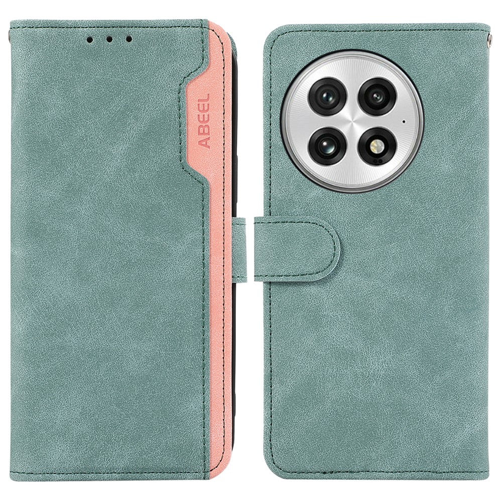 ABEEL For OnePlus 13 Case Color Splicing Leather Flip Phone Cover RFID Blocking