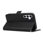 ABEEL For Samsung Galaxy S24 FE Case Litchi Texture Leather RFID Blocking Phone Cover