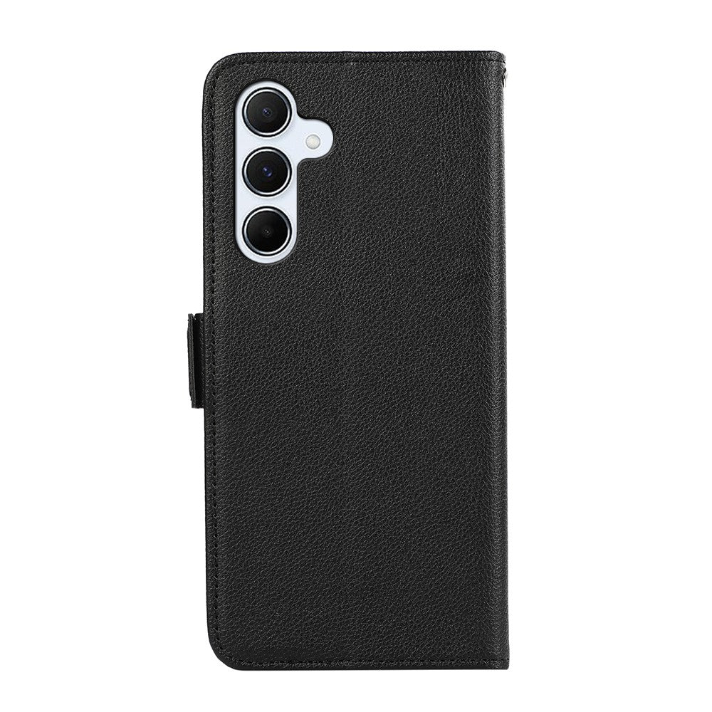 ABEEL For Samsung Galaxy S24 FE Case Litchi Texture Leather RFID Blocking Phone Cover
