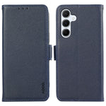 ABEEL For Samsung Galaxy S24 FE Case Litchi Texture Leather RFID Blocking Phone Cover