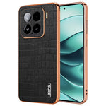 AZNS For Xiaomi 15 Case Electroplating Crocodile Texture PU+TPU Phone Cover