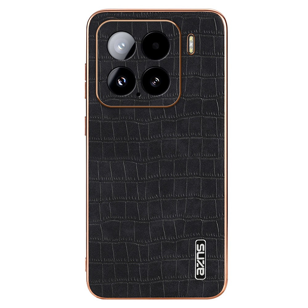 AZNS For Xiaomi 15 Case Electroplating Crocodile Texture PU+TPU Phone Cover