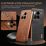 AZNS For Xiaomi 15 Case Electroplating Crocodile Texture PU+TPU Phone Cover