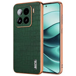 AZNS For Xiaomi 15 Case Electroplating Crocodile Texture PU+TPU Phone Cover