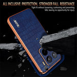 AZNS For Xiaomi 15 Pro Case Electroplating Crocodile Texture PU+TPU Phone Cover