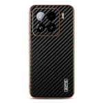 AZNS For Xiaomi 15 Case Electroplating Carbon Fiber Texture PU+TPU Phone Cover