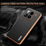 AZNS For Xiaomi 15 Case Electroplating Carbon Fiber Texture PU+TPU Phone Cover