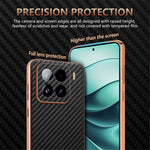 AZNS For Xiaomi 15 Case Electroplating Carbon Fiber Texture PU+TPU Phone Cover