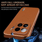 AZNS For Xiaomi 15 Case Electroplating Carbon Fiber Texture PU+TPU Phone Cover