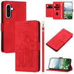 For Samsung Galaxy A36 5G Case Tulip Leather Phone Cover with 5 Card Slots Wallet