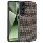 For Samsung Galaxy S25 Case Leather+PC Hard Phone Cover Carbon Fiber Texture