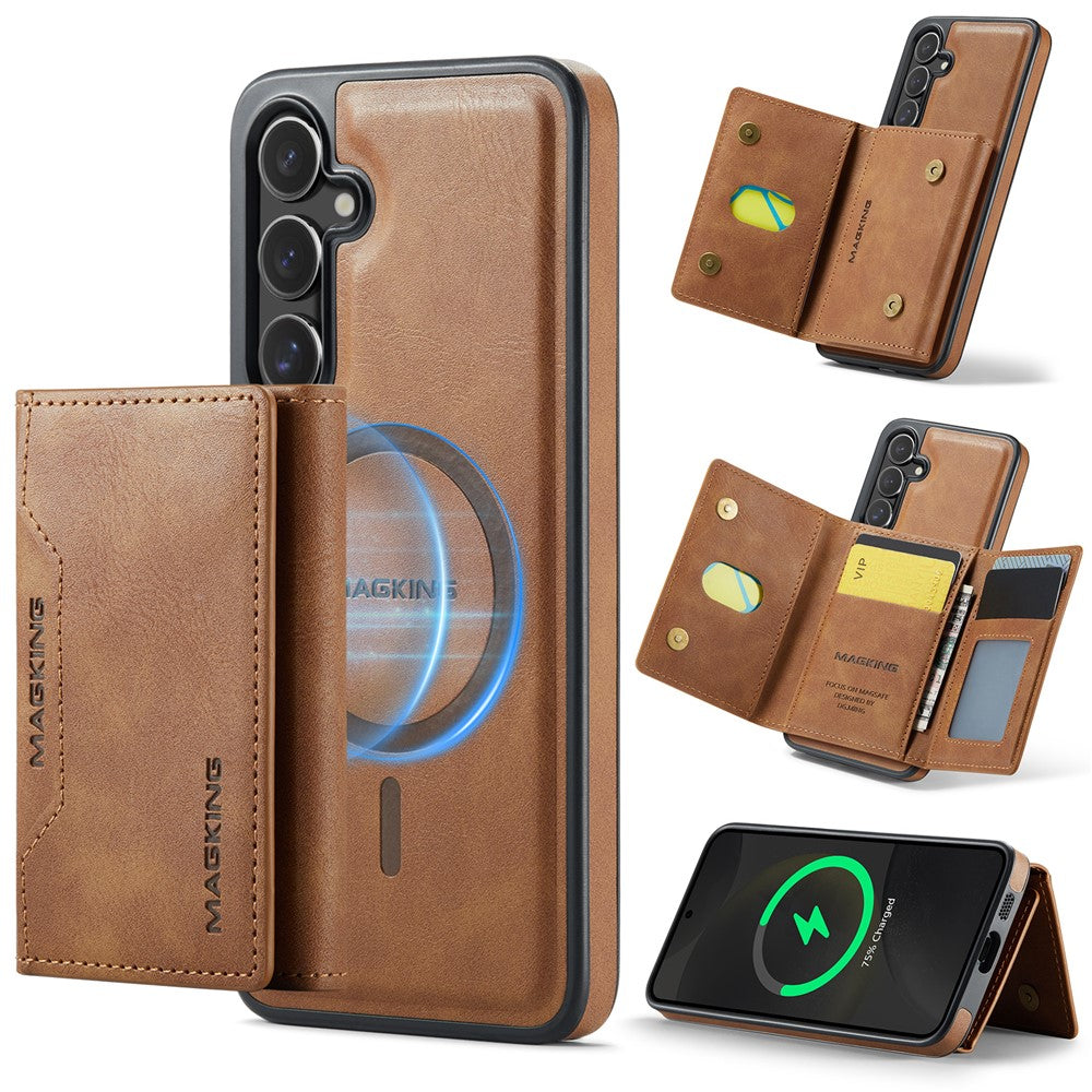 MAGGING K2-serien för Samsung Galaxy S24+ magnetiskt skal PC+TPU+PU mobilskal