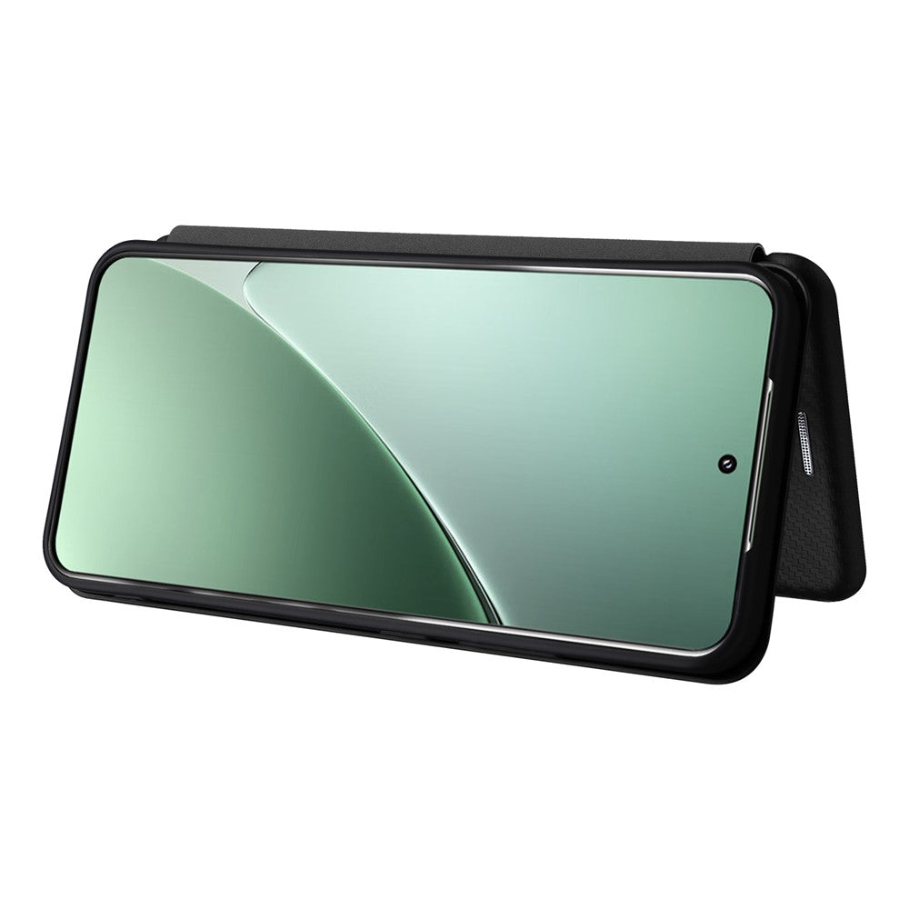 For Xiaomi 15 Case Carbon Fiber Texture Drop-Proof PU Leather Phone Cover