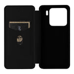 For Xiaomi 15 Pro Case Carbon Fiber Texture Drop-Proof PU Leather Phone Cover