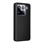 For Xiaomi 15 Pro Case Carbon Fiber Texture Drop-Proof PU Leather Phone Cover