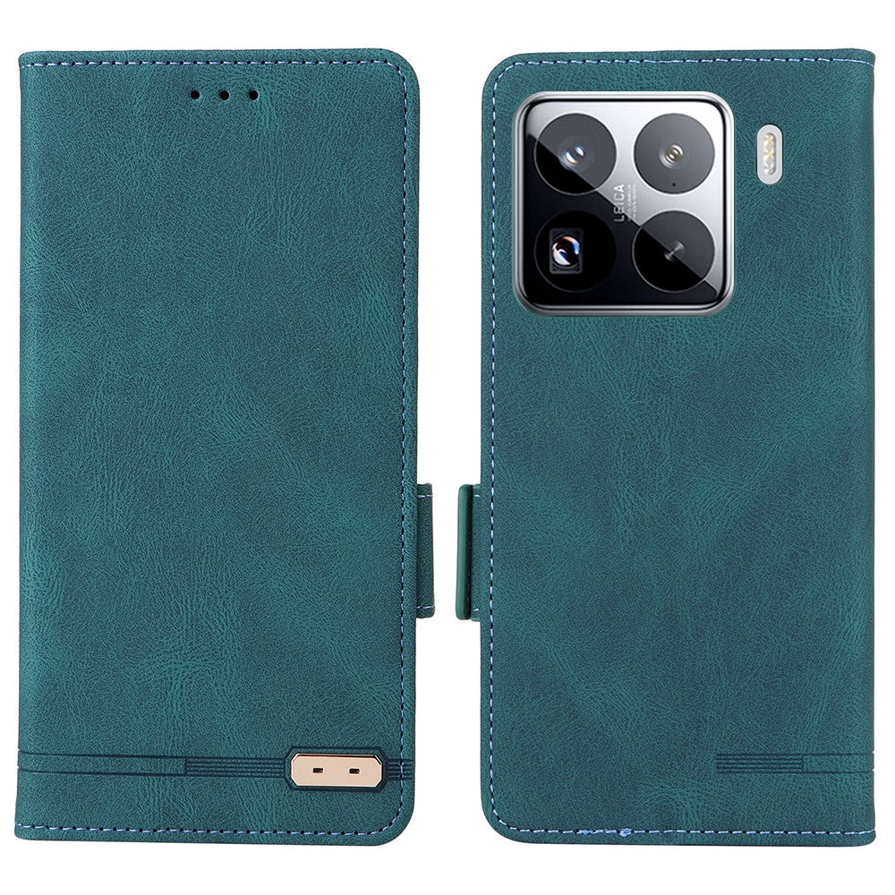 For Xiaomi 15 Case Leather Wallet Flip Phone Cover with Hardware Decor