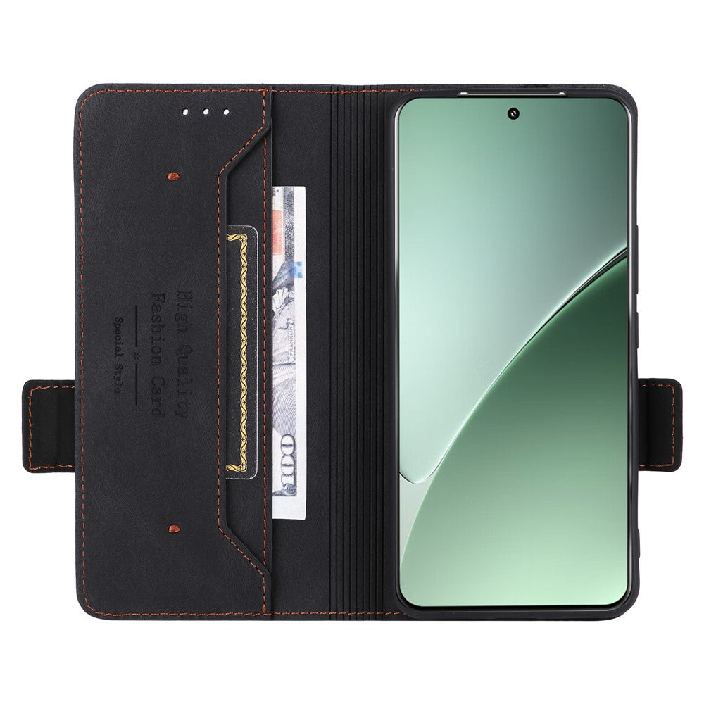 For Xiaomi 15 Pro Case Leather Wallet Flip Phone Cover with Hardware Decor