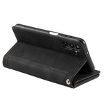 For Samsung Galaxy A36 5G Case PU Leather Phone Cover with Zipper Wallet 9 Card Slots