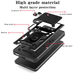 For Xiaomi Redmi Note 14 5G Case with Slide Camera Lid PC+TPU Kickstand Phone Cover