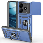 For Xiaomi Redmi Note 14 5G Case with Slide Camera Lid PC+TPU Kickstand Phone Cover