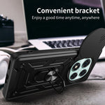 For Xiaomi Redmi Note 14 Pro 5G / Poco X7 5G Case with Slide Camera Lid PC+TPU Kickstand Phone Cover