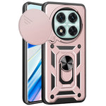 For Xiaomi Redmi Note 14 Pro 5G / Poco X7 5G Case with Slide Camera Lid PC+TPU Kickstand Phone Cover