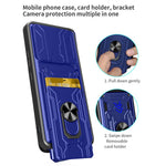 For Xiaomi 14T Pro Case PC+TPU Kickstand Phone Back Cover with Camera Slider