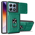 For Xiaomi 14T Pro Case PC+TPU Kickstand Phone Back Cover with Camera Slider