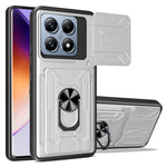 For Xiaomi 14T Pro Case PC+TPU Kickstand Phone Back Cover with Camera Slider