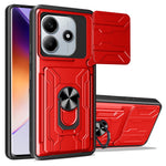 For Xiaomi Redmi Note 14 5G Case PC+TPU Kickstand Phone Back Cover with Camera Slider