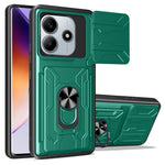 For Xiaomi Redmi Note 14 5G Case PC+TPU Kickstand Phone Back Cover with Camera Slider