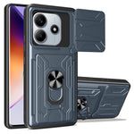 For Xiaomi Redmi Note 14 5G Case PC+TPU Kickstand Phone Back Cover with Camera Slider
