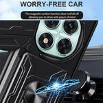 For Xiaomi Redmi Note 14 Pro 5G / Poco X7 5G Case PC+TPU Kickstand Phone Back Cover with Camera Slider