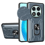 For Xiaomi Redmi Note 14 Pro 5G / Poco X7 5G Case PC+TPU Kickstand Phone Back Cover with Camera Slider