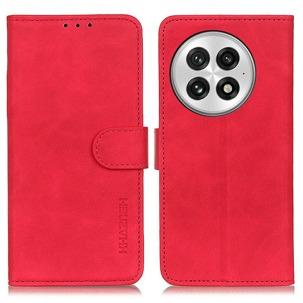 KHAZNEH For OnePlus 13 Case PU Leather Retro Texture Phone Cover