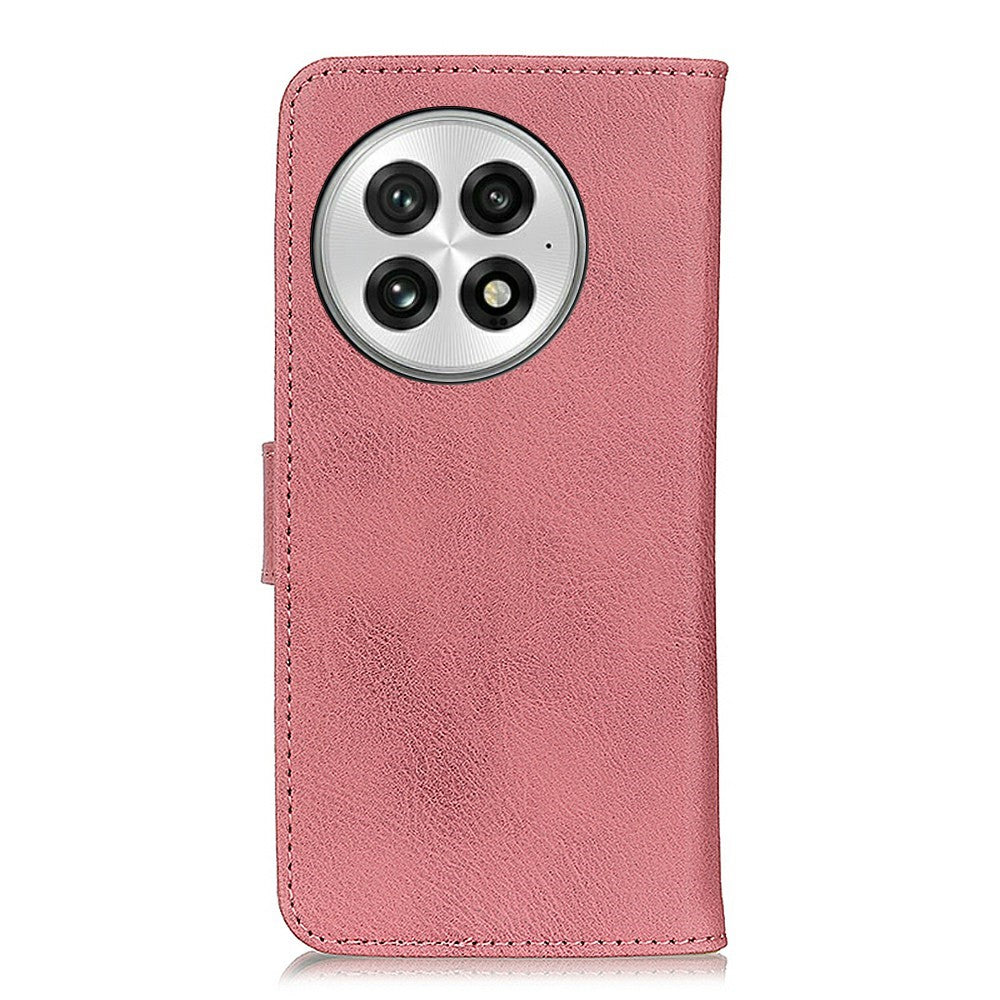 KHAZNEH For OnePlus 13 Wallet Case Cowhide Texture Leather Flip Phone Cover