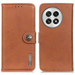 KHAZNEH For OnePlus 13 Wallet Case Cowhide Texture Leather Flip Phone Cover