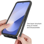 For Samsung Galaxy S25 Case PC+TPU Phone Clear Back Cover with PET Screen Film