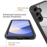 For Samsung Galaxy S25 Case PC+TPU Phone Clear Back Cover with PET Screen Film
