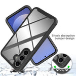 For Samsung Galaxy S25 Case PC+TPU Phone Clear Back Cover with PET Screen Film