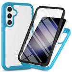 For Samsung Galaxy S25 Case PC+TPU Phone Clear Back Cover with PET Screen Film