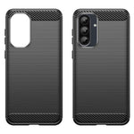 Til Samsung Galaxy A36 5G / A56 5G etui med kulfibertekstur, børstet, anti-fingeraftryk, bagcover til telefon
