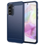 Til Samsung Galaxy A36 5G / A56 5G etui med kulfibertekstur, børstet, anti-fingeraftryk, bagcover til telefon