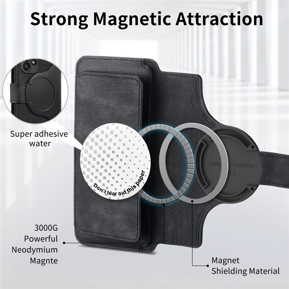 CASENEO Til Samsung Galaxy S25 Ultra MW-02 Aftageligt Magnetisk Læder Pung Telefoncover