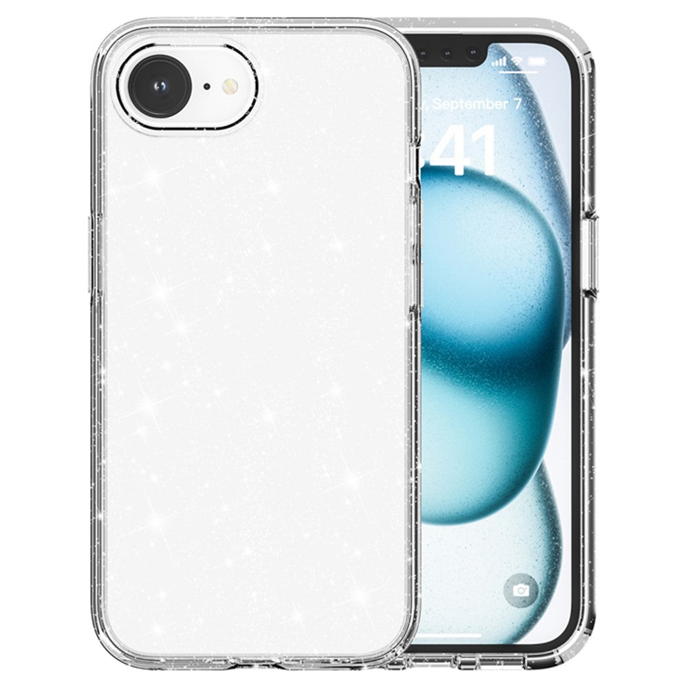 For iPhone 17th / 16th Case Thickened Shockproof TPU + PC Glitter Back Cover