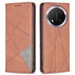 For Honor Magic7 Lite 5G / X9c 5G / X60 Pro 5G Case Card Slots Geometry Imprint Leather Phone Cover