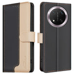 BINFEN COLOR BF33 for Honor Magic7 Lite 5G / X9c 5G / X60 Pro 5G Leather Case Splicing Color RFID Blocking