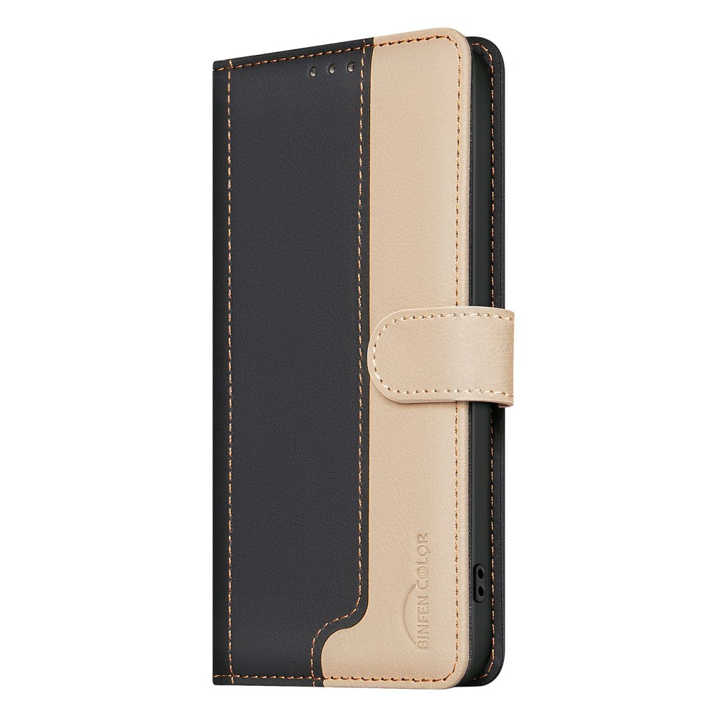 BINFEN COLOR BF33 for Honor Magic7 Lite 5G / X9c 5G / X60 Pro 5G Leather Case Splicing Color RFID Blocking